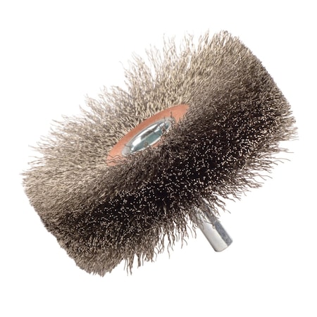 Weiler 3" Wire Wheel, .0118" Steel Fill, 1/4" Stem 17622